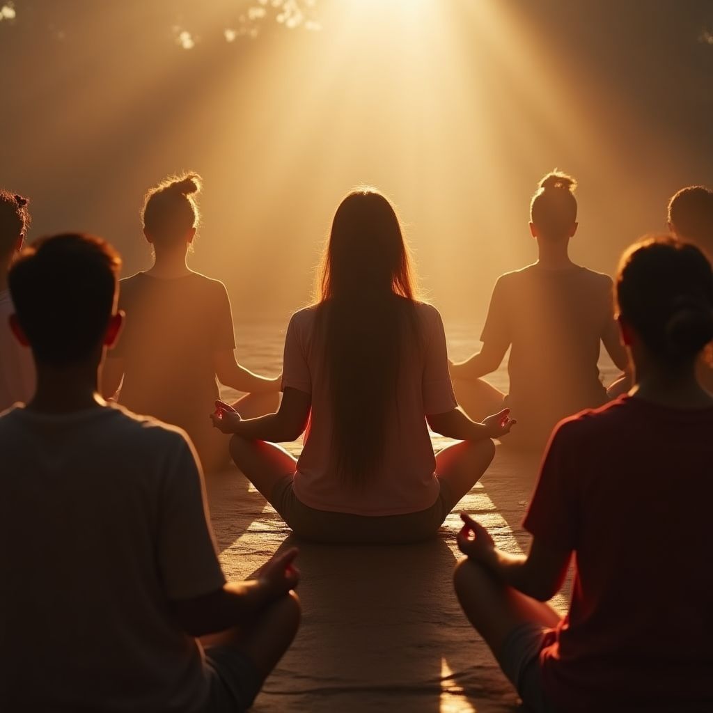 Momento di meditazione di gruppo